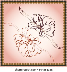 Set hand drawn bows isolated on background.