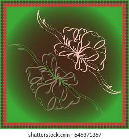 Set hand drawn bows isolated on background.