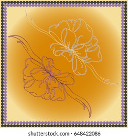 Set hand drawn bows isolated on background.