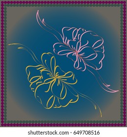 Set hand drawn bows isolated on background.