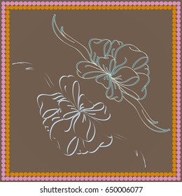 Set hand drawn bows isolated on background.
