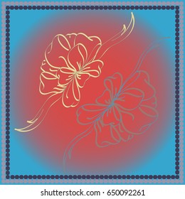 Set hand drawn bows isolated on background.