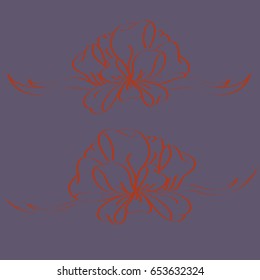 Set hand drawn bows isolated on background.