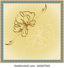 Set hand drawn bows isolated on background.
