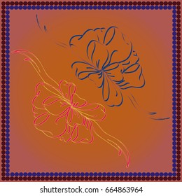 Set hand drawn bows isolated on background.