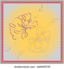Set hand drawn bows isolated on background.