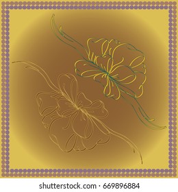 Set hand drawn bows isolated on background.