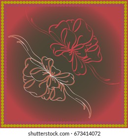 Set hand drawn bows isolated on background.