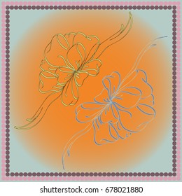 Set hand drawn bows isolated on background.