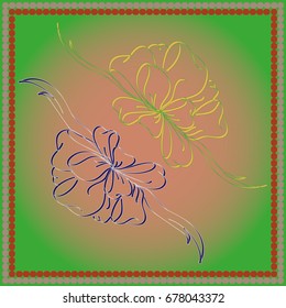 Set hand drawn bows isolated on background.