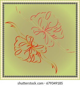 Set hand drawn bows isolated on background.