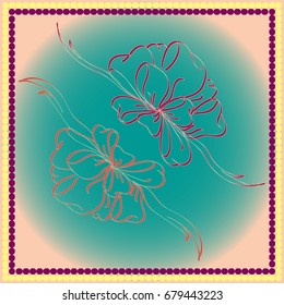 Set hand drawn bows isolated on background.