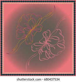 Set hand drawn bows isolated on background.