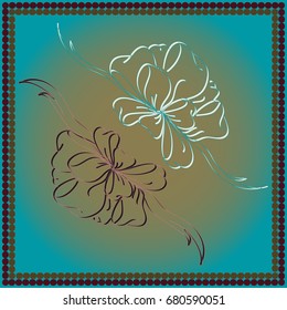 Set hand drawn bows isolated on background.
