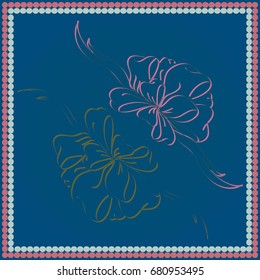 Set hand drawn bows isolated on background.