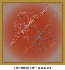 Set hand drawn bows isolated on background.
