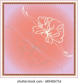Set hand drawn bows isolated on background.