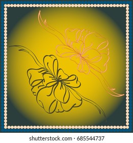 Set hand drawn bows isolated on background.