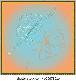 Set hand drawn bows isolated on background.