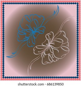Set hand drawn bows isolated on color background.