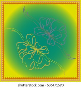 Set hand drawn bows isolated on color background.