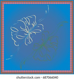Set hand drawn bows isolated on color background.