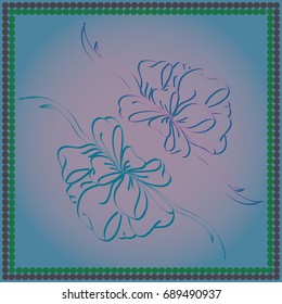 Set hand drawn bows isolated on color background.