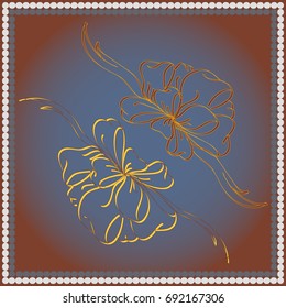 Set hand drawn bows isolated on color background.