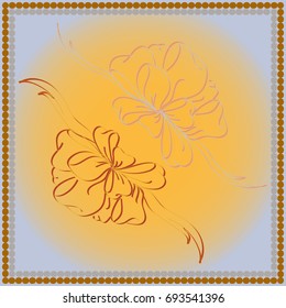 Set hand drawn bows isolated on color background.