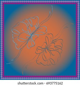 Set hand drawn bows isolated on color background.