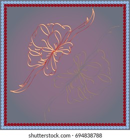 Set hand drawn bows isolated on color background.