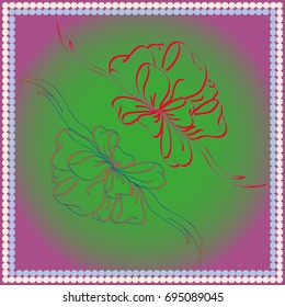 Set hand drawn bows isolated on color background.