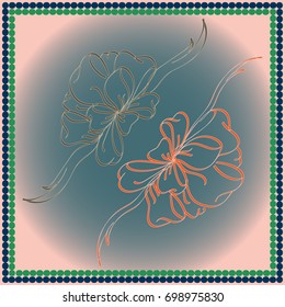 Set hand drawn bows isolated on color background.