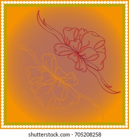 Set hand drawn bows isolated on color background.