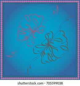 Set hand drawn bows isolated on color background.