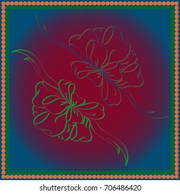 Set hand drawn bows isolated on color background.