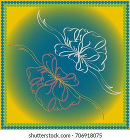 Set hand drawn bows isolated on color background.
