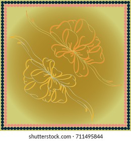 Set hand drawn bows isolated on color background.