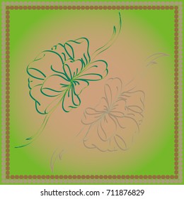 Set hand drawn bows isolated on color background.