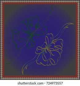 Set hand drawn bows isolated on color background.
