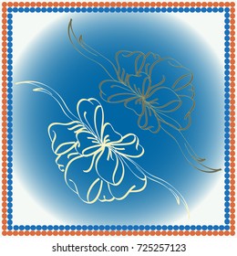 Set hand drawn bows isolated on color background.
