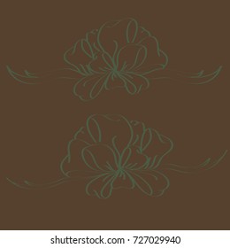 Set hand drawn bows isolated on color background.