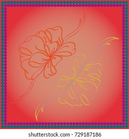 Set hand drawn bows isolated on color background.