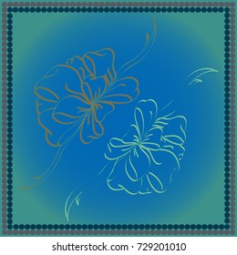 Set hand drawn bows isolated on color background.