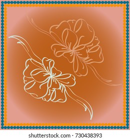 Set hand drawn bows isolated on color background.