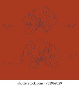 Set hand drawn bows isolated on color background.