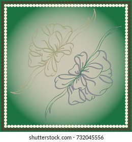 Set hand drawn bows isolated on color background.