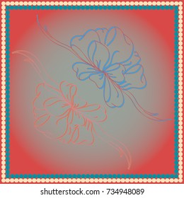Set hand drawn bows isolated on color background.