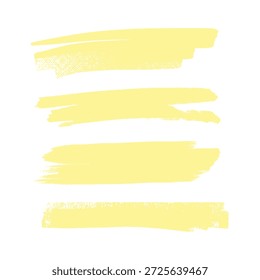 Set of hand drawn brush strokes. Grunge texture.