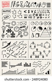 Set of Hand Drawn Business Elements